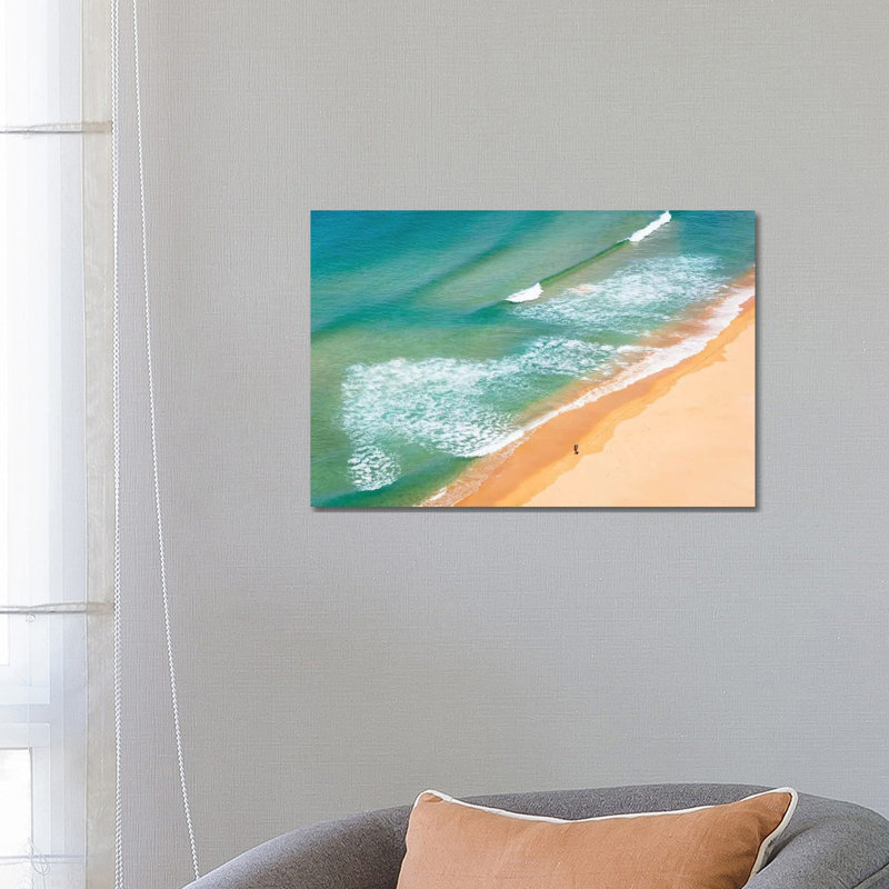 Palm Beach Solitary Walker by James Vodicka - Wrapped Canvas Gallery-Wrapped Canvas Giclée, 66.04 cm H x 45.72 cm W