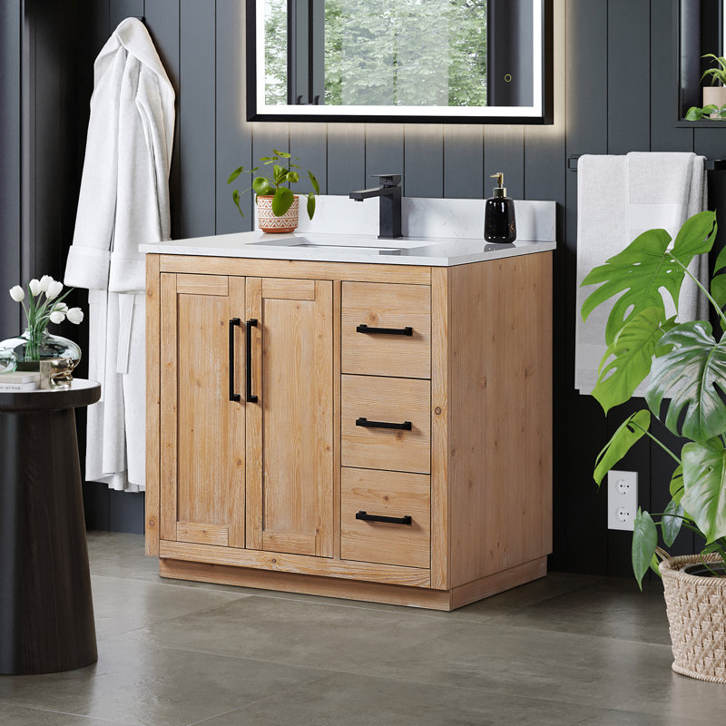 Meuble-lavabo simple 36 po avec miroir Cicero