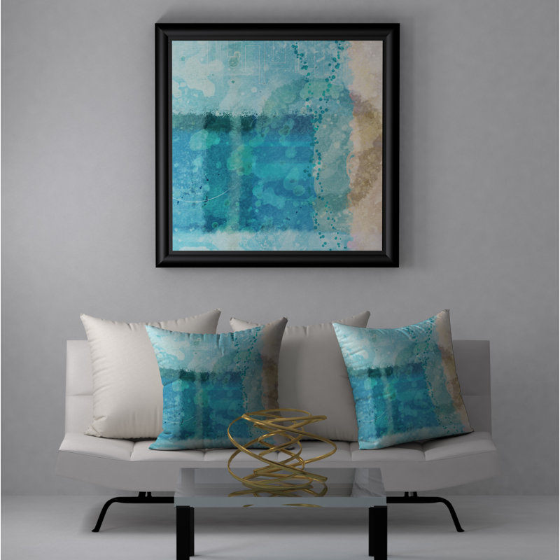 Abstract Throw Pillow, 20" H x 20" W