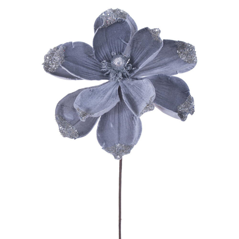 21.5" Velvet Magnolia 4 per Bag., Silver