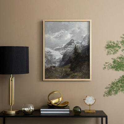 «Vintage Landscape CCxxxiv», reproduction encadrée - bois massif