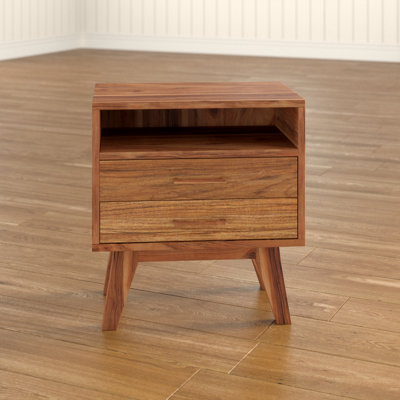 Oslo 48cm W Solid Wood Bedside Table