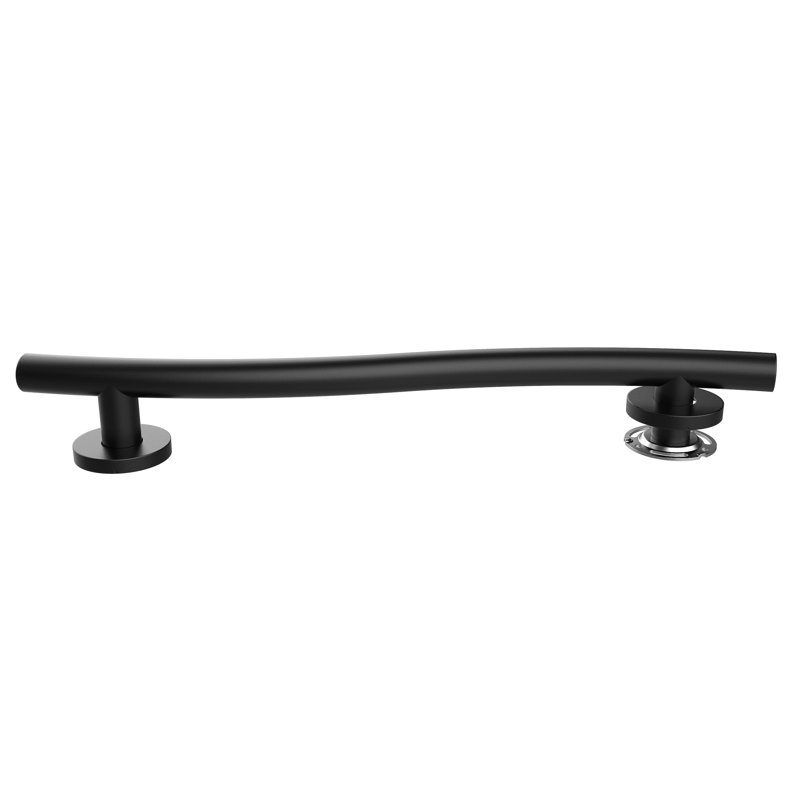Wave Designer Grab Bar, 3.5" H x 24" W x 1.25" D, Matte Black