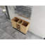 Armoire de salle de bain autoportante 48 po, 2 portes à fermeture douce et 3 tablettes de rangement ouvertes, emballage KD (meuble-lavabo seulement, sans lavabo)