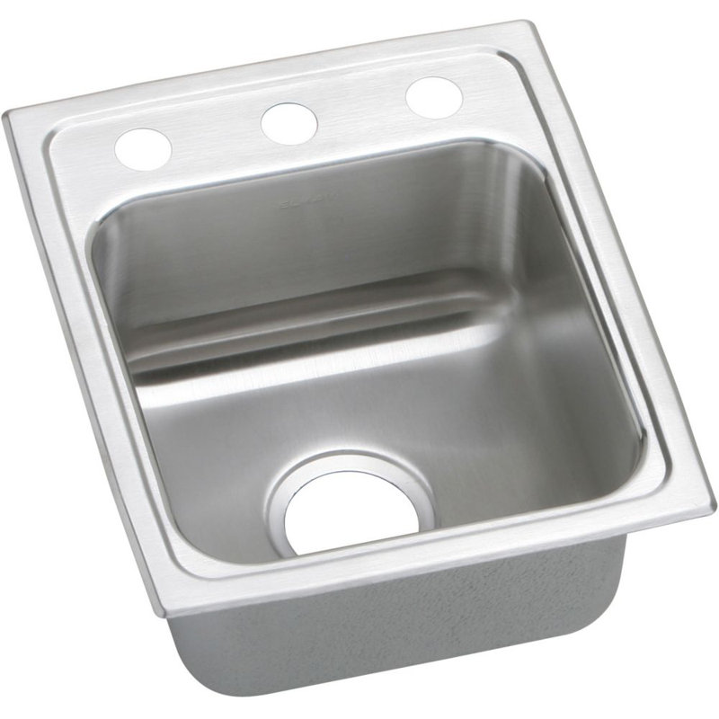 Évier de cuisine lustertone 15" l x 17.5" w Gourmet, 0 trou
