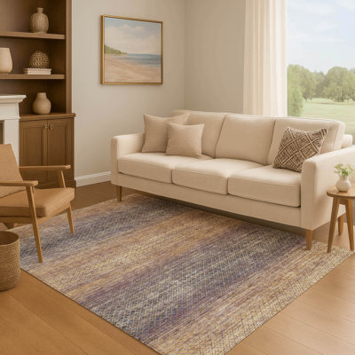 Tapis géométrique de qualité supérieure lavable à la machine Ariel