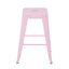 24 tabourets de bar en métal sans dossier de 24 pouces de hauteur, sans comptoir, de 4, installation rapide pour îlot de cuisine, bar, - rouille et eau