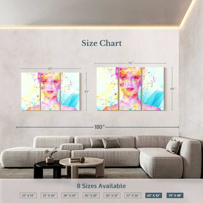 Leisha Turquoise, 42" H x 65" W