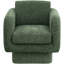 Fauteuil d'appoint pivotant en tissu Alessandra Chenille-88357516