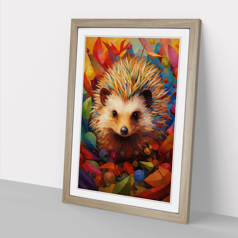 Hedgehog Orphism Art - Framed Print