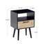 Table de bout en rotin de 15,75 po avec tiroir, table de chevet et table d'appoint