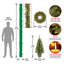 The Holiday Aisle® 4 Piece Evergreen Assortment with Potted Base, LED Lights