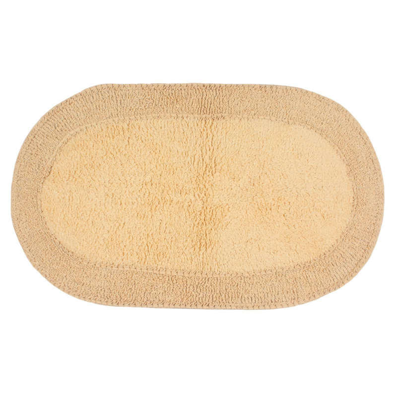 Tapis pour salle de bain 100% coton Double Ruffle Collection, L 21 po x L 34 po, Jaune