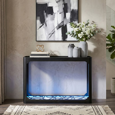 Nolan 47.3"W LED Light Console Table with Tray Top