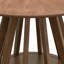 Table de 47,24 pouces, table de salle à manger en bois pour 4 personnes, table de cuisine ronde de conception moderne avec piédestal robuste pour le salon, appartement, restaurant, noyer