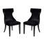 Chaise d'appoint en velours de hêtre rembourrée Reine-22569071