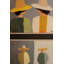  Ensemble de deux peintures sur toile encadrées en bois «Men and Women in Hats» décoratives décoratives pour salon