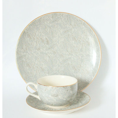 Aybri Porcelain China Dinnerware Set 12 Piece - Service for 4