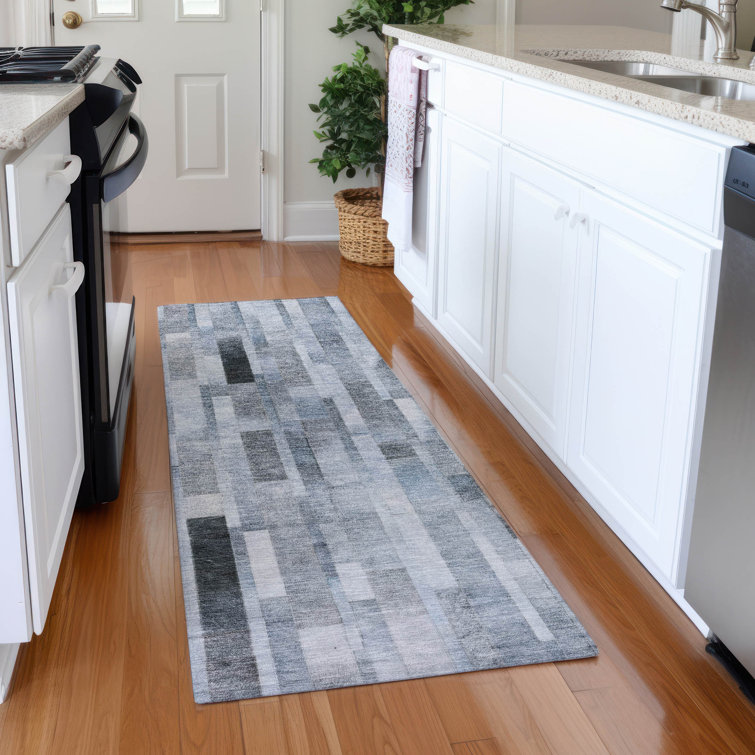 Machine Washable Indoor/Outdoor Claudian ACN1630 Blue Rug