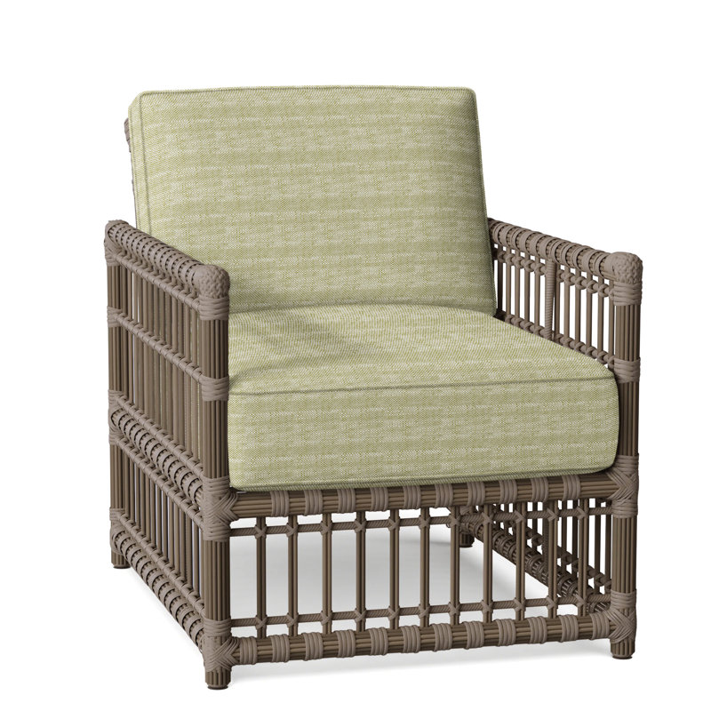 Newport Arm Chair with Cushions, No Welt, Newport #66 Burlap, Tweed Toffee