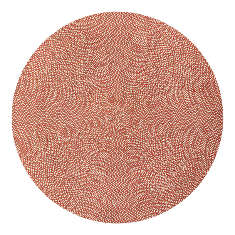  Tapis en jute tressé Tweed, Rond 7 pi 10 po