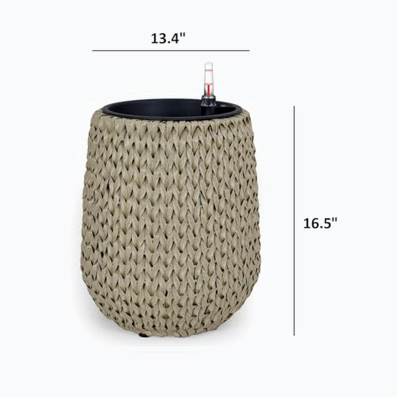 Jardinière Areonia, H 16,5 po x l 13,4 po x P 13,4 po, Beige