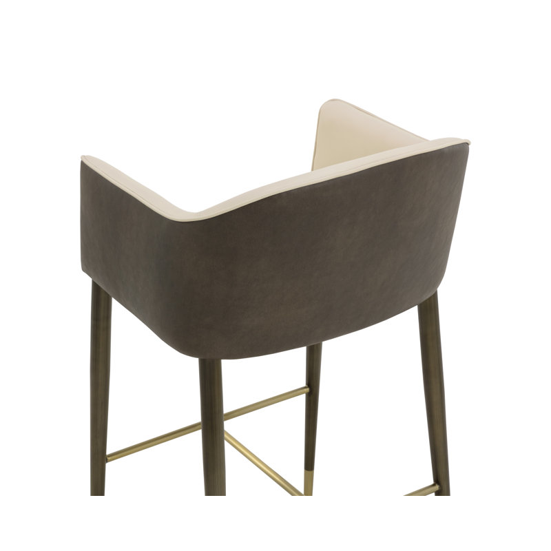 Kylin Upholstered Bar Stool with Metal Frame