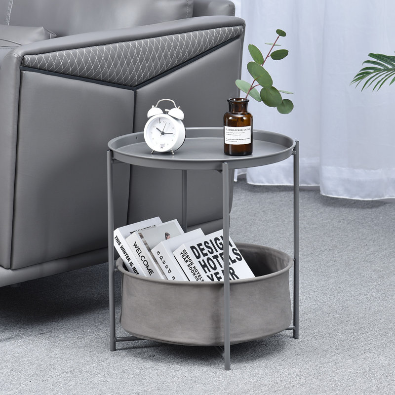 Table de bout avec plateau Akiyoshi, Gris foncé