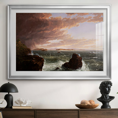 Frenchman's Bay, Mount Desert Island, Maine-Thomas Cole, reproduction encadrée avec passe-partout et verre - 1844