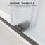 Porte de douche coulissante double sans cadre Catalyst 56"-61" L x 76" H, noir mat, verre dépoli de 3/8" (10 mm)-114374221-136387568