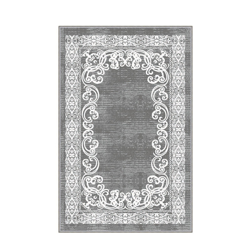 Stylish Hall Carpet (3.3 x 6.6 ft), 100% Polyester, 0.3 in Pile Height | Antibacterial, Non-Slip PVC Felt Dot Underside | Machine Washable, 3D Digital Print, Durable & Easy to Clean | Perfect for Entryway & Living Areas