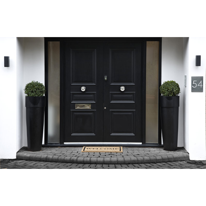 Crenwick  Indoor/Outdoor Fibreglass Floor Vase, 100cm H x 35cm W x 35cm D, Black