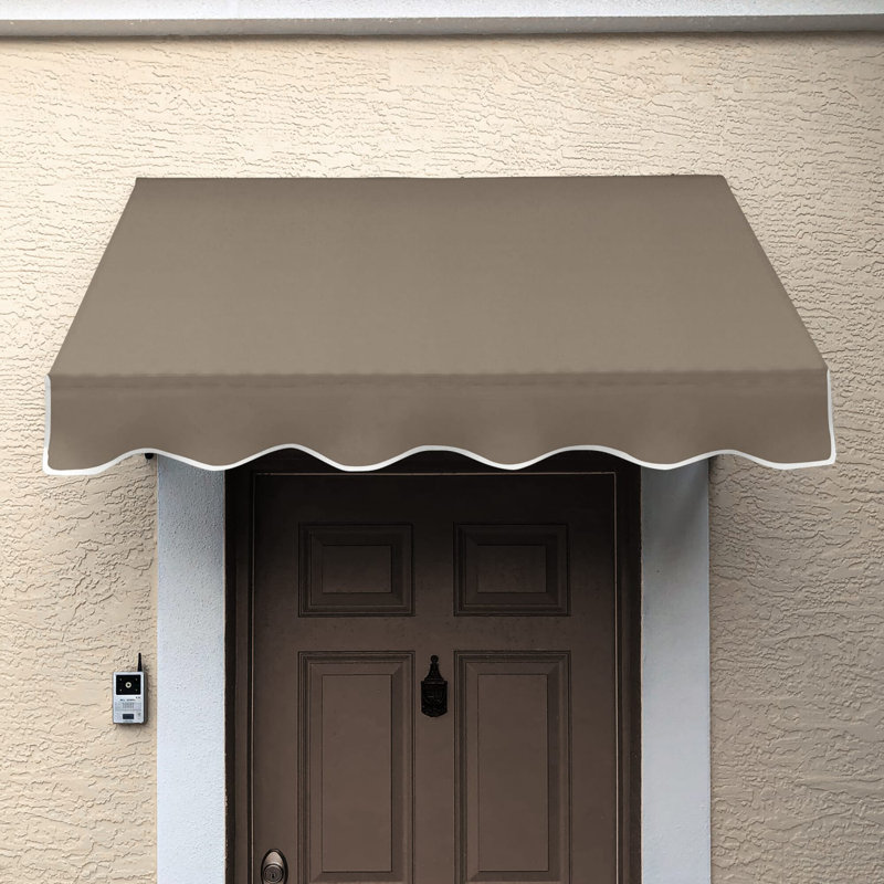 Auvent fixe en tissu acrylique San Francisco Awntech, H 16 po x l 40,5 po x P 30 po, Taupe