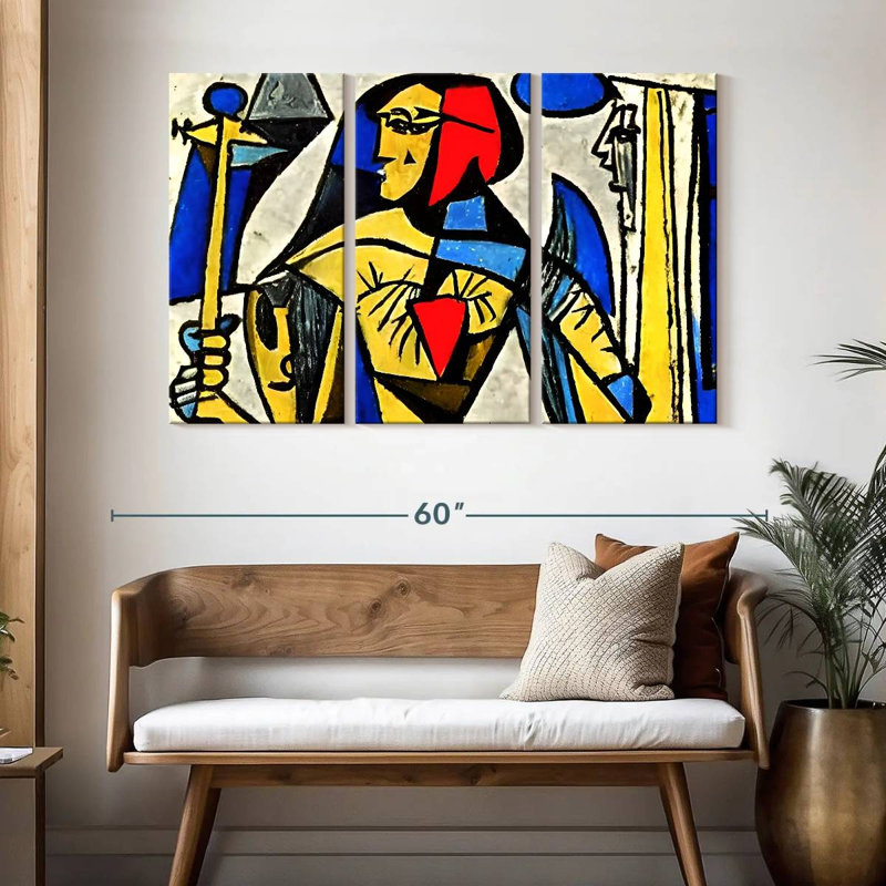 Leisha l'Egyptien - dans le style de Picasso, H 32 po x l 50 po