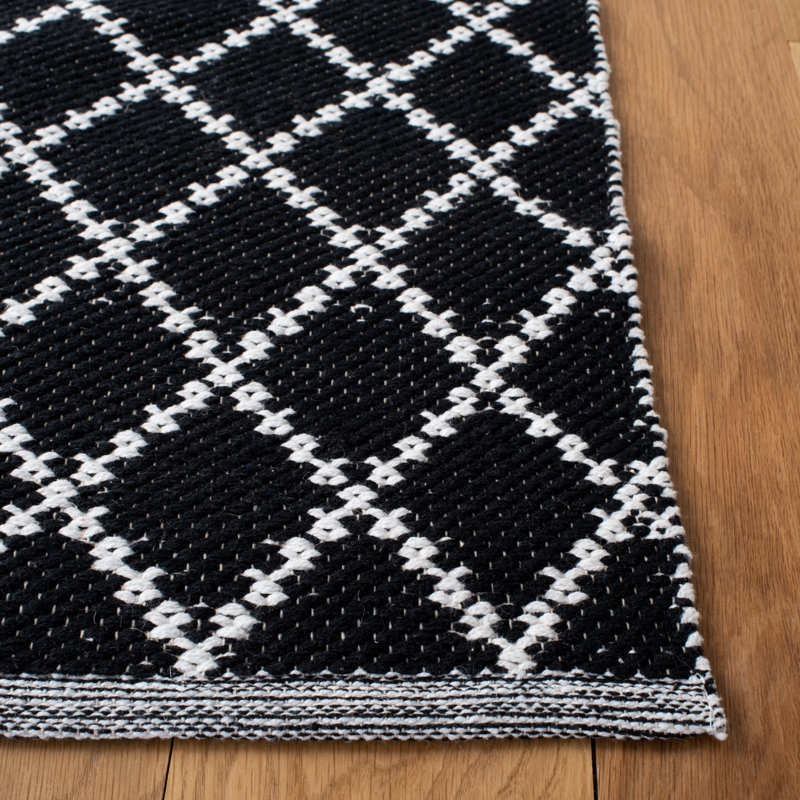 Breckenridge Flat Weave Cotton Geometric Rug, Rectangle 3' x 5'