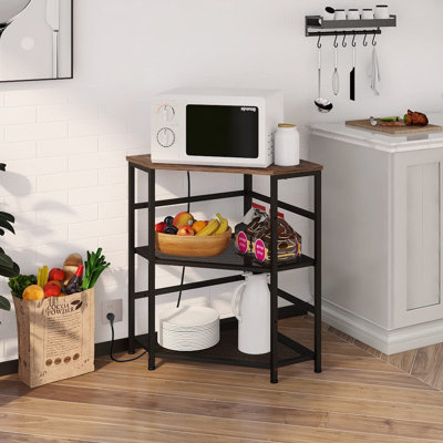 Corner Printer Stand with Power