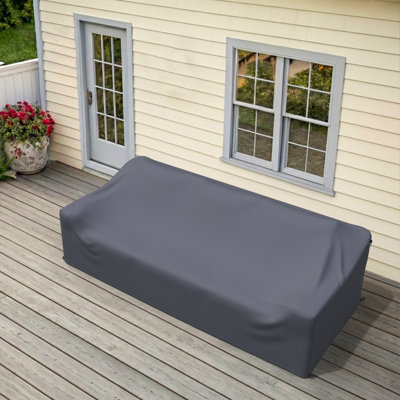 Sommer 91.3'' Wide Wicker Patio 3-Seat Sofa Cover