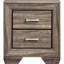 Très grand lit oriental 5 avec finition taupe délavée, grain de chêne naturel et couleur encadrée, bois