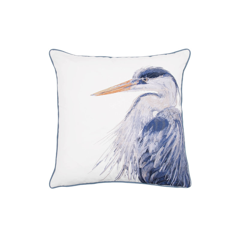 Blue Heron Portrait Pillow