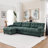 Spacious Deep Seat Sectionals, Wood Frame Modern L Shaped Sofa For Home