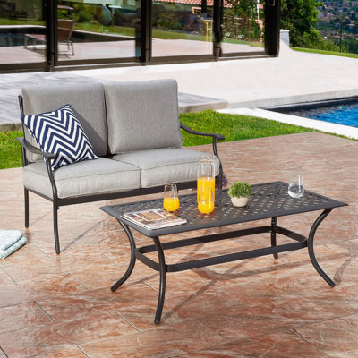 Brigid 2-Piece Loveseat Sofa Seating Group with Cushions
