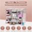  Ensemble de 3 organisateurs de maquillage transparents en acrylique 14 tiroirs empilables