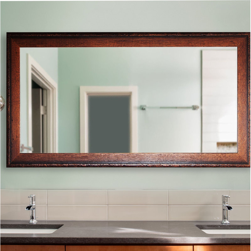 Lahm Solid Wood Flat Wall Mirror, 45.5" H x 39" W