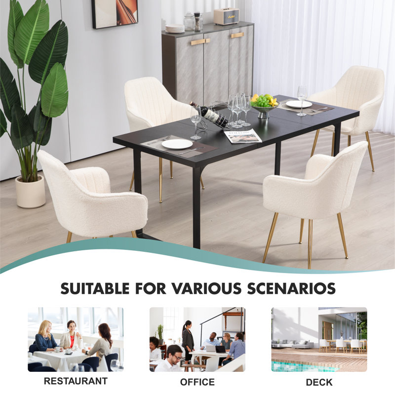 71" 6 People Wood Dining Table