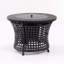 Deko Living Round Outdoor Propane Gas Fire Pit Table 8,000 BTU Propane with Lava Rock Filler
