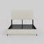 Upholstered Platform Bed With Modern Panel Headboard-584000367-584000361