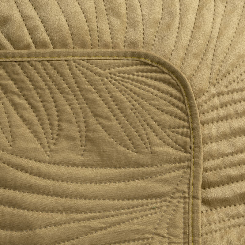 Preble Polyester No Pattern Bedspread, Beige, W200 x L220cm
