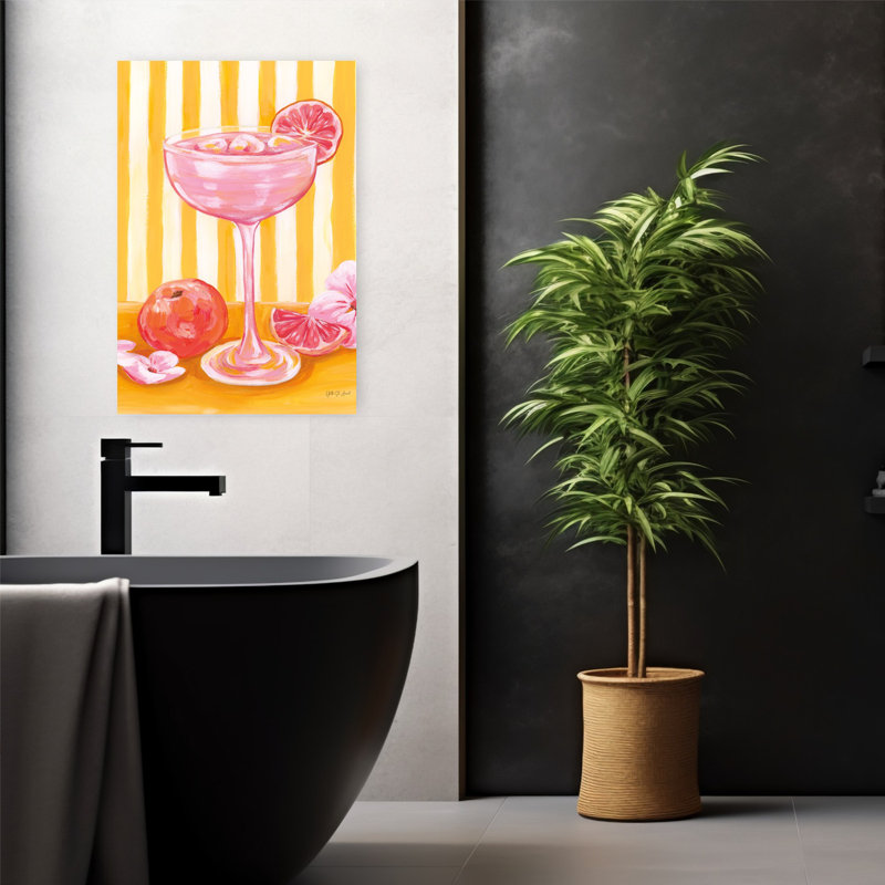 Art contemporain sur bois rose Paloma, H 24 po x l 16 po