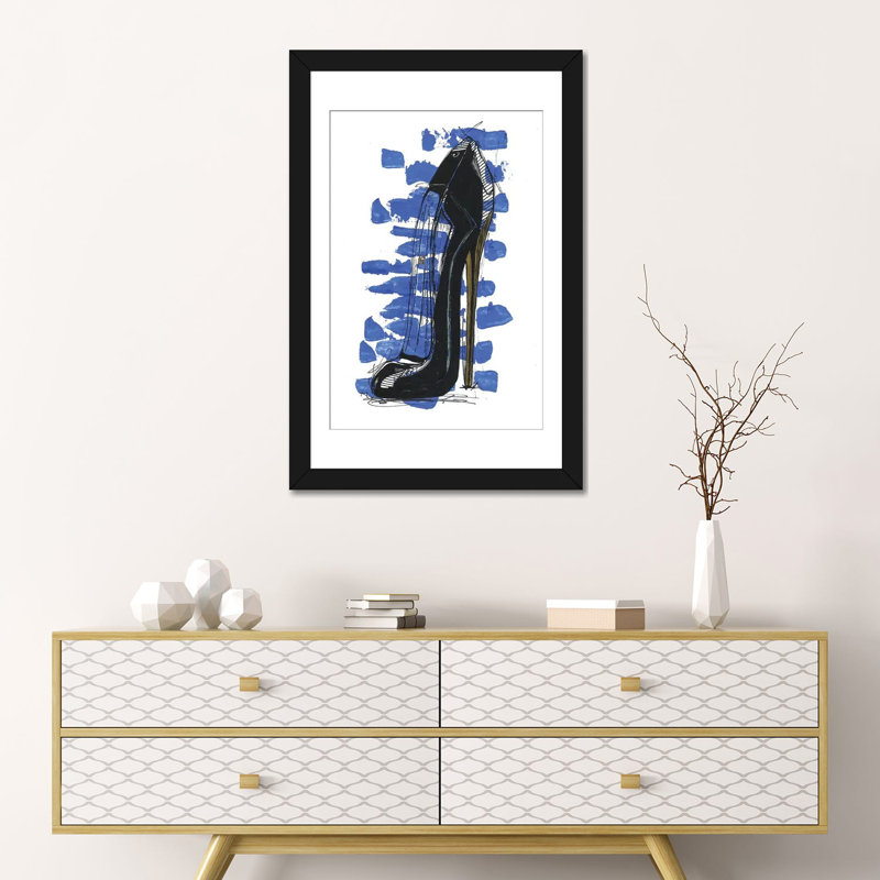 « good fille », reproduction sur toile, H 24 po x l 16 po x P 1 po, Papier d'art encadré noir, Blanc
