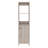 Linen Cabinet Jannes, Two Open Shelves, Single Door, Light Gray Finish-401416841